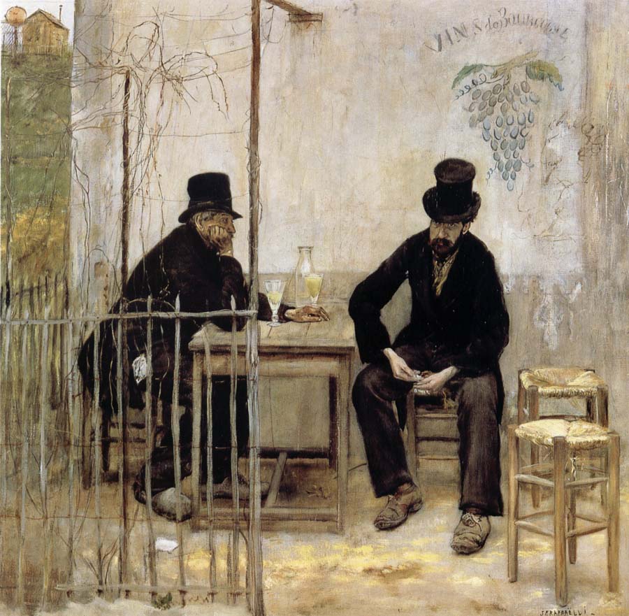 Jean-francois raffaelli The Absinthe Drinders